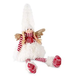 ArtFir Vánoční anděl DOLL 115D | bílá/červená 19 x 12 x 60 cm obraz