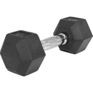 Gorilla Sports Hexagon jednoruční činka pogumovaná, 6 kg 76724 obraz