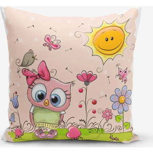 Dětský povlak na polštář 43x43 cm Pink Owl – Mila Home obraz