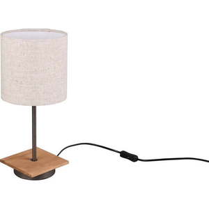 Stolní lampa v béžovo-přírodní barvě s textilním stínidlem (výška 40 cm) Elmau – Trio obraz