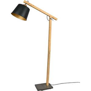 Stojací lampa v černo-přírodní barvě s kovovým stínidlem (výška 156 cm) Harris – Trio obraz