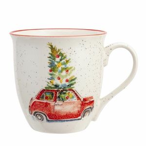 Altom Porcelánový hrnek Christmas car, 630 ml, červená obraz