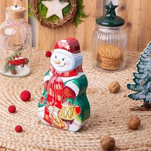 Altom Plechová dóza na sušenky a perníčky Snowman 23 x 13 cm obraz