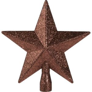 Vánoční špička na stromeček Glitter star bronzová, 19 x 19 x 5 cm obraz