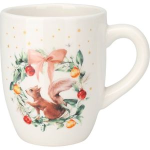 Vánoční porcelánový hrnek Veverčin věnec, 350 ml obraz