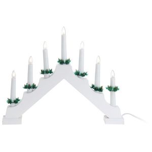 Vánoční svícen Candle Bridge bílá, 7 LED obraz