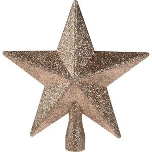 Vánoční špička na stromeček Glitter star růžová, 19 x 19 x 5 cm obraz