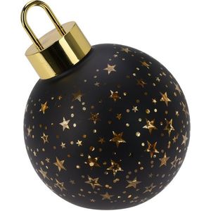 Vánoční LED ozdoba Xmas ball černá, pr. 15 cm obraz