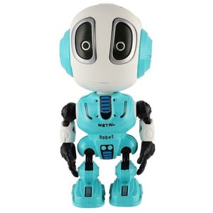 Teddies Robot ECHO opakující věty, 12 cm, kov, se zvukem a světlem obraz