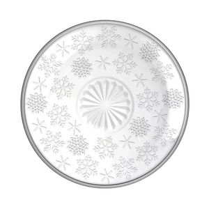 Altom Skleněný dezertní talíř Snowflakes 17, 5 cm obraz