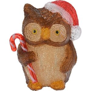 Vánoční LED dekorace Candy owl, 24 cm obraz