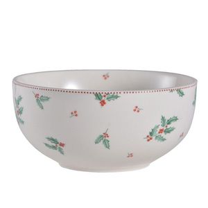 Porcelánová miska s cesmínou Holly Christmas - Ø 14*7 cm / 500 ml HCHPU obraz