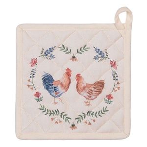 Chňapka-podložka Chicken and Rooster - 20*20 cm CAR45 obraz