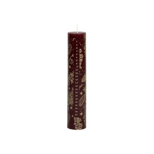 Červeno - zlatá adventní svíčka s čísly 1-24 Advent Candle - Ø 5*25cm / 60h 71097233 obraz