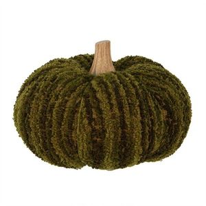 Tmavě zelená látková dekorace dýně Pumpkin L - Ø 15*12 cm 65443 obraz