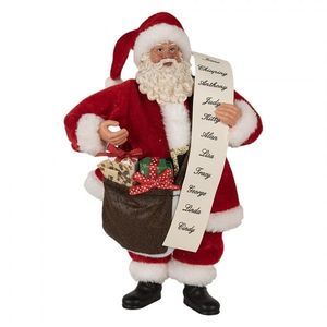 Vánoční dekorace taťka Santa Claus se seznamem a dárky - 17*10*27 cm 65598 obraz