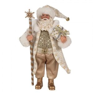 Vánoční dekorace taťka Santa Claus ve zdobeném obleku - 16*10*27 cm 65593 obraz