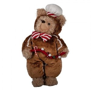 Vánoční dekorace stojící plyšový medvěd v oblečku Teddy Bear - 22*16*43 cm 65622 obraz