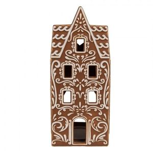 Porcelánový svícen perníková chaloupka Gingerbread House - 7*7*17 cm 6CE1746 obraz