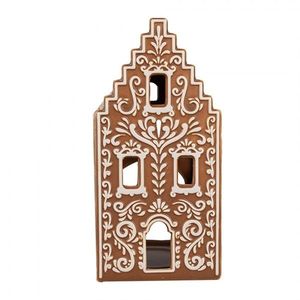 Porcelánový svícen perníková chaloupka Gingerbread House - 7*7*15 cm 6CE1745 obraz