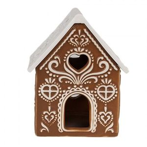 Porcelánový svícen perníková chaloupka Gingerbread House - 7*6*9 cm 6CE1742 obraz