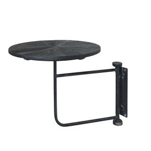 Černý antik dřevěný kulatý nástěnný stůl Tin Wall Table - 30*40 cm 40050925 obraz