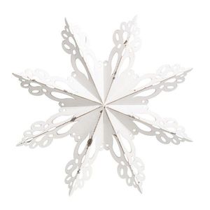 Bílá antik kovová nástěnná dekorace sněhová vločka Snowflake - 43*6 cm 52075301 obraz