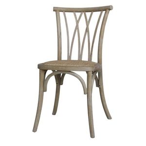 Přírodní dřevěná židle s ratanovým výpletem Old French chair - 50*53*90cm 41075400 obraz