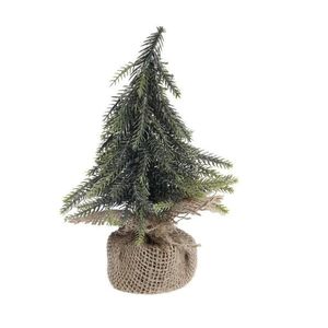 Zeleno-zlatý vánoční borovicový stromek v jutě Fleur Pine Tree - 20 cm 39097900 obraz