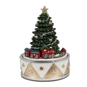 Natahovací hrací skříňka stromek s vláčkem Christmas Tree - Ø 11*15 cm 6PR5099 obraz