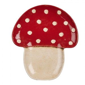 Servírovací keramický talířek houba muchomůrka Mushroom - 21*22*3 cm 6CE1907 obraz