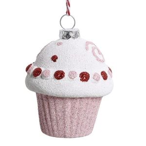 Růžová vánoční ozdoba Muffin Candy - 6*7cm 52078307 obraz