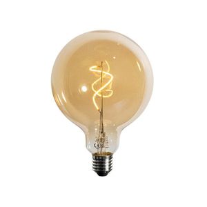 E27 dimbare LED spiraal filament goud G125 4W 270 lm 2200K obraz