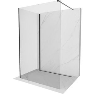 MEXEN/S Kioto Sprchová zástěna WALK-IN 90 x 80 cm, transparent, černá 800-090-212-70-00-080 obraz