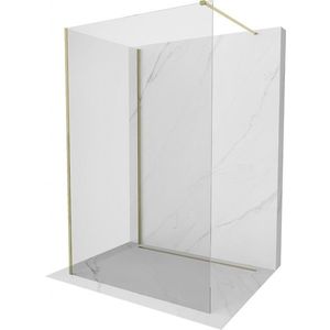 MEXEN/S Kioto Sprchová zástěna WALK-IN 90 x 80 cm, transparent, zlatá 800-090-212-50-00-080 obraz