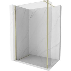 MEXEN/S Kioto Sprchová zástěna WALK-IN 90 x 30 cm, transparent, zlatá 800-090-212-50-00-030 obraz