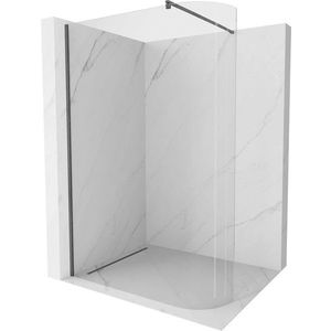 MEXEN/S Kioto Sprchová zástěna WALK-IN Walk-in 80 x 200 cm, transparent 8 mm, grafit kartáčovaná 800-080-101-66-06 obraz