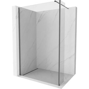 MEXEN/S Kioto Sprchová zástěna WALK-IN 90 x 30 cm, transparent, grafit kartáčovaná 800-090-212-66-00-030 obraz