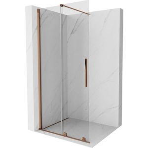 MEXEN/S Velar posuvné sprchové dveře Walk-in 70 cm, transparent, růžové zlato 871-070-000-03-60 obraz