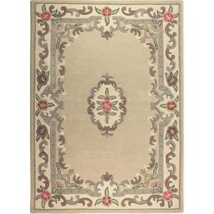 Béžový vlněný koberec Flair Rugs Aubusson, 75 x 150 cm obraz