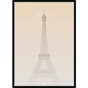 Plakát v rámu 50x70 cm Paris Eiffel Tower – Malerifabrikken obraz