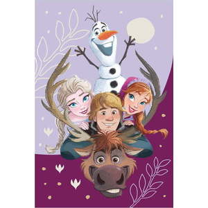 Fialová dětská deka z mikroflanelu 100x150 cm Frozen Family – Jerry Fabrics obraz