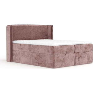 Růžová boxspring postel s úložným prostorem 160x200 cm Passion – Maison de Rêve obraz