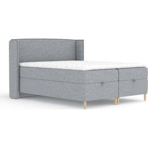 Šedá boxspring postel s úložným prostorem 160x200 cm Monpelli – Maison de Rêve obraz