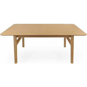 Rozkládací jídelní stůl s přídavnou deskou v dekoru dubu 90x180 cm Curved – Woodman obraz