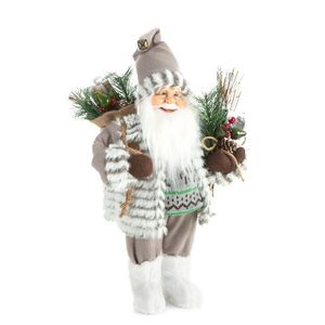 ArtFir Vánoční dekorace SANTA CLAUS 78C | bílá/stříbrná 27 x 12 x 40 cm obraz