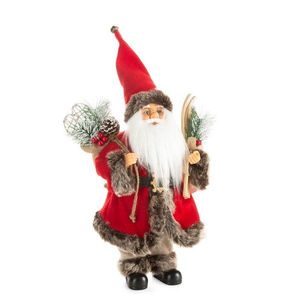 ArtFir Vánoční dekorace SANTA CLAUS 79C | červená/béžová 27 x 12 x 40 cm obraz