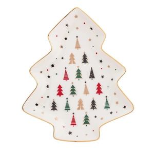 Altom Porcelánový talíř stromek Modern Tree 25 x 21 cm obraz