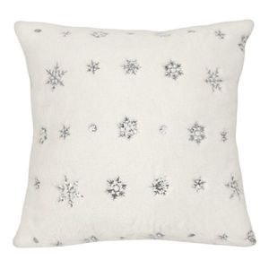 Domarex Dekorativní polštárek Silver Snowflakes, 45 x 45 cm obraz