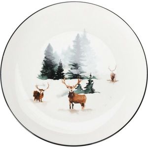 Porcelánový mělký talíř Winter Deer, 27 x 2, 6 cm obraz